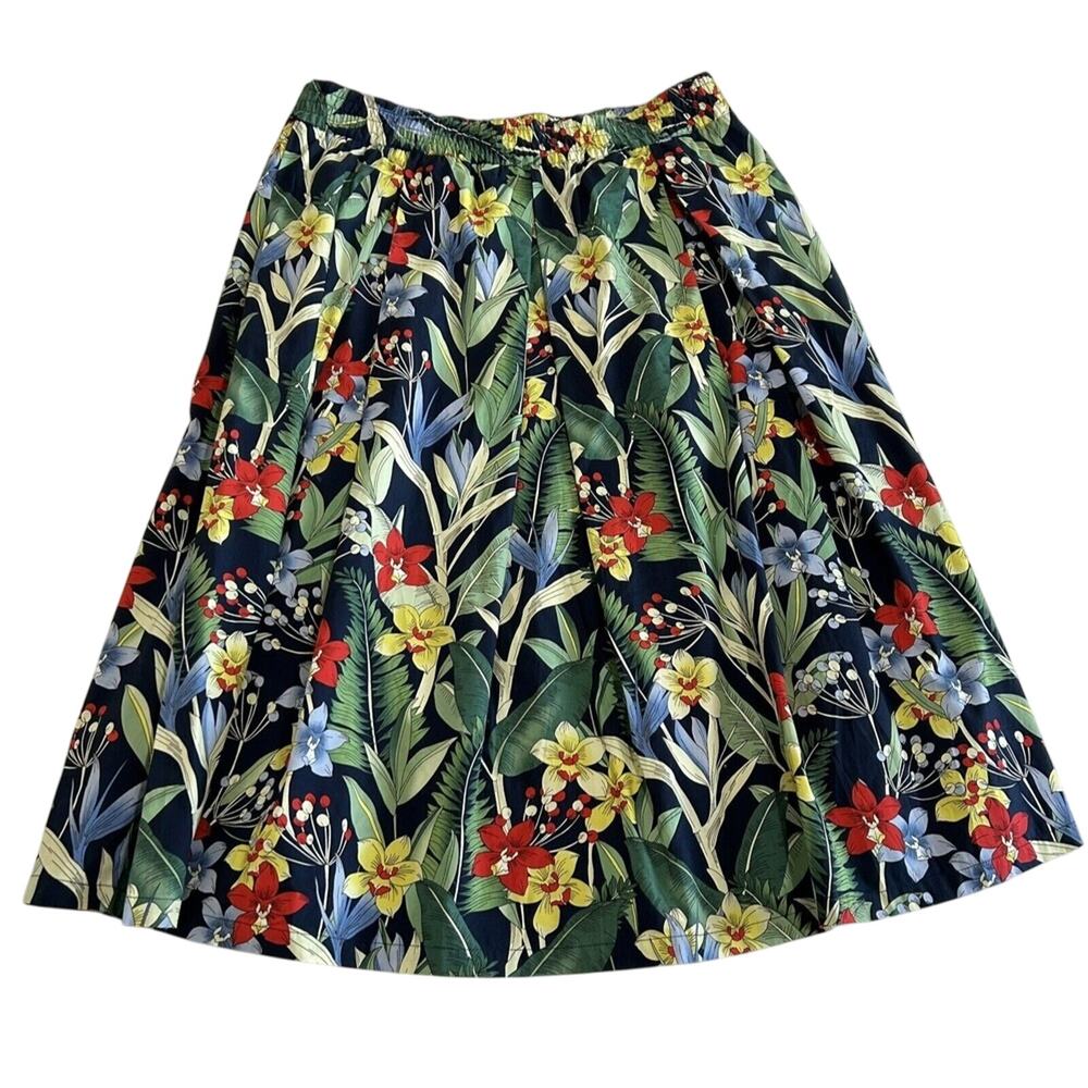 Philosophy Skirt Women's Blue Floral Gathered XL Maxi Elastic Waist Pockets NWT